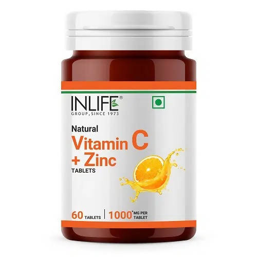 Inlife Natural Vitamin C + Zinc Tablets 