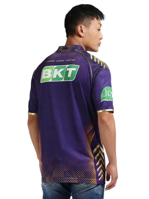 Kolkata Knight Riders Men Purple Printed Half Sleeves Jersey IPL, T20 