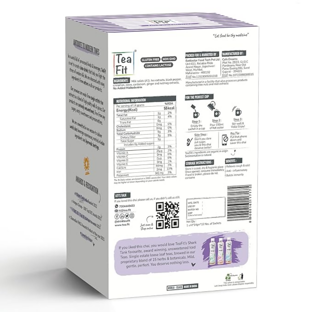 TeaFit Premium NO SUGAR Instant Assorted Tea Premix combo