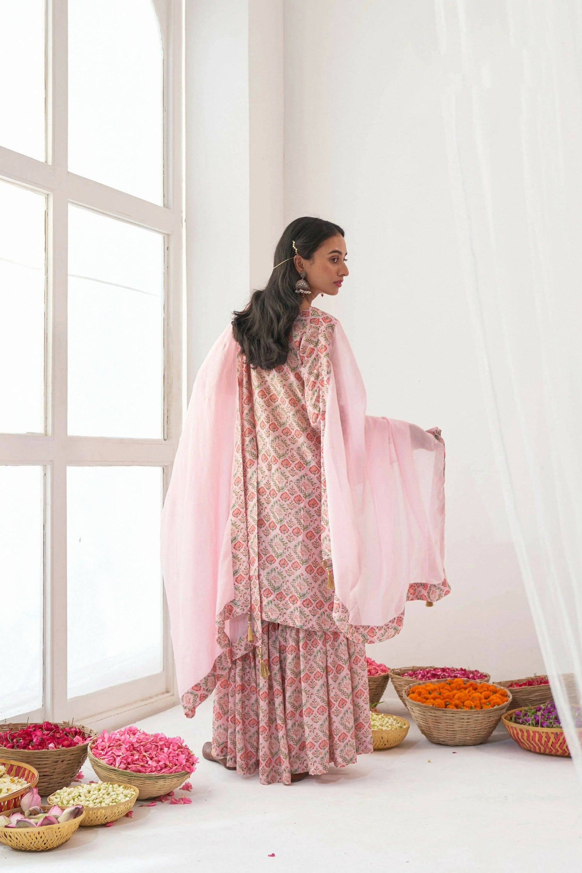 Designer Stylish Pink Muslin Stitched Suit With Dupatta - Anbazaar - Grab2buy
