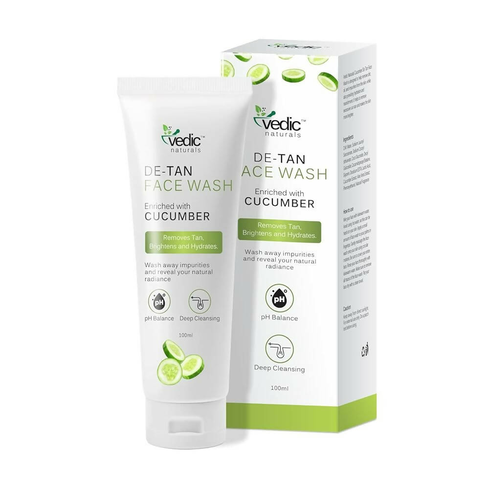 Vedic Naturals Cucumber De Tan Face Wash  Grab2Buy Vedic Naturals Grab2Buy