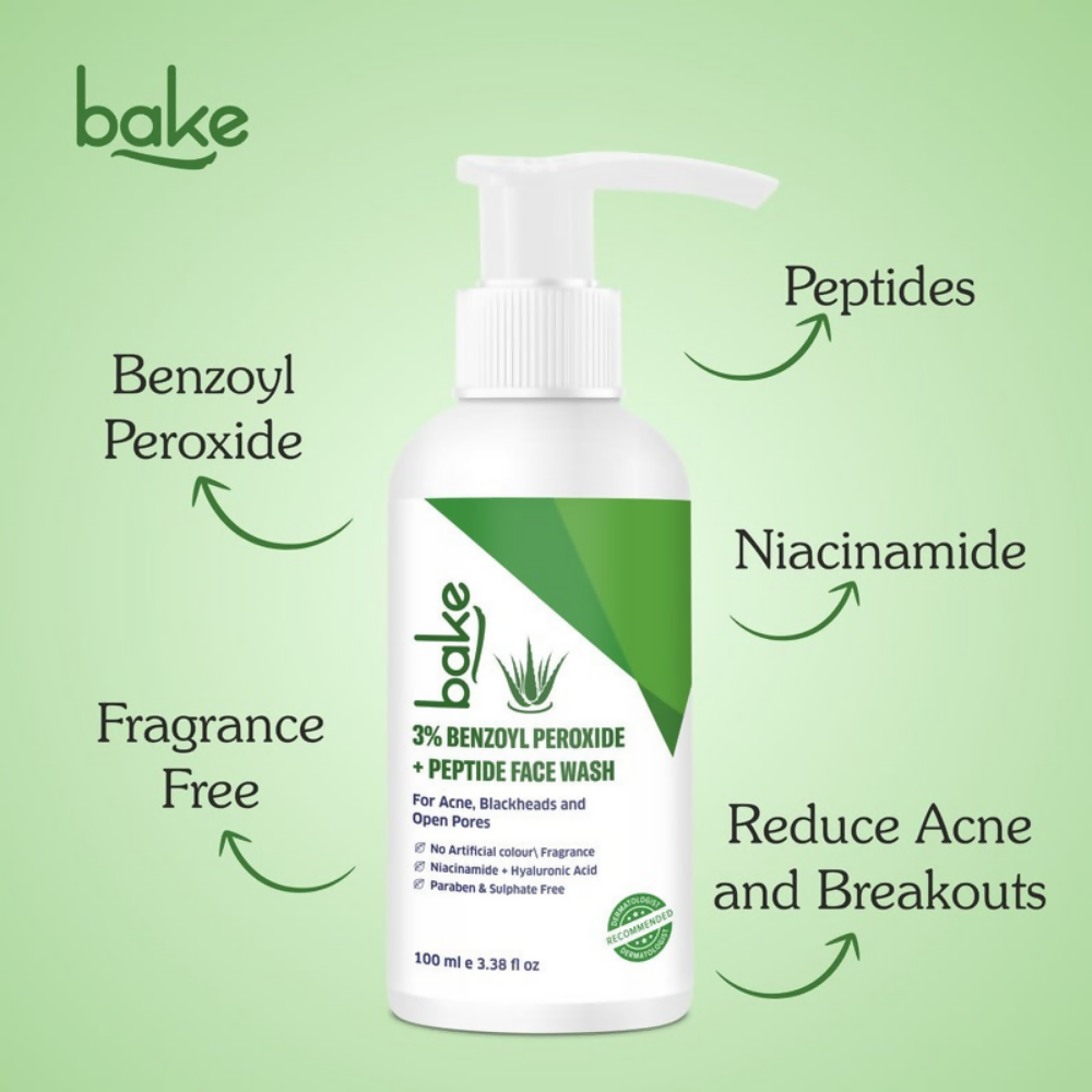 Bake 3% Benzoyl Peroxide Face Wash with Peptides  Grab2Buy Bake Grab2Buy