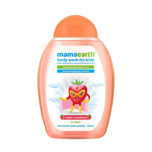 Mamaearth Super Strawberry Body Wash for Kids with Strawberry & Oat Protein - Grab2buy