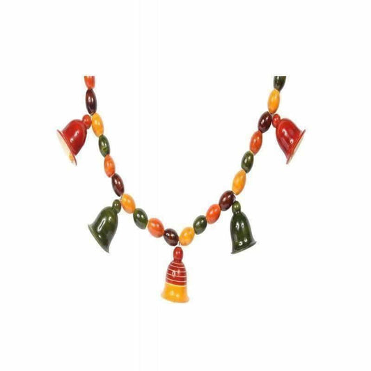 Etikoppaka Handmade Wooden  Door Hanging With Bells - Grab2buy