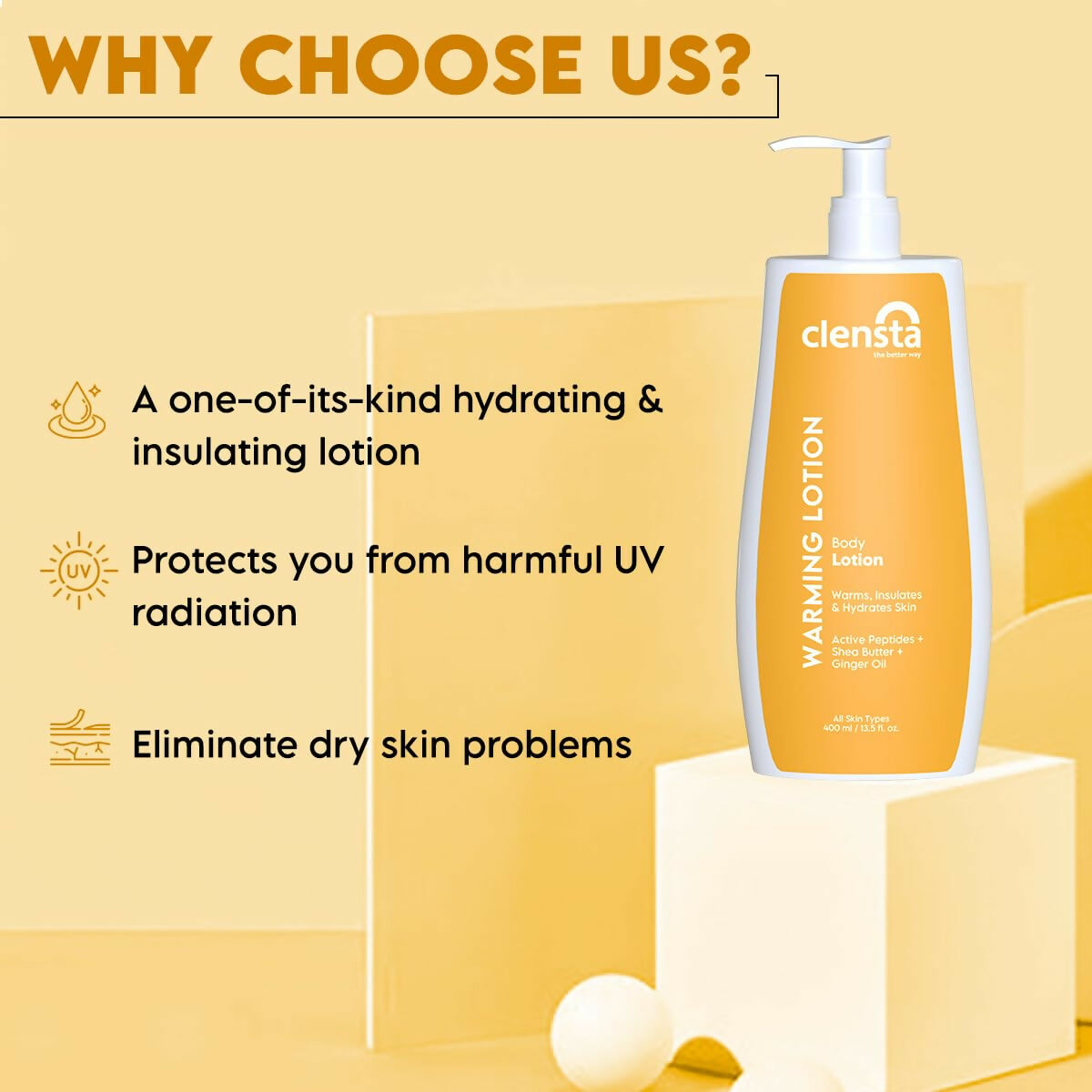 Clensta Warming Body Lotion With Ginger Oil 