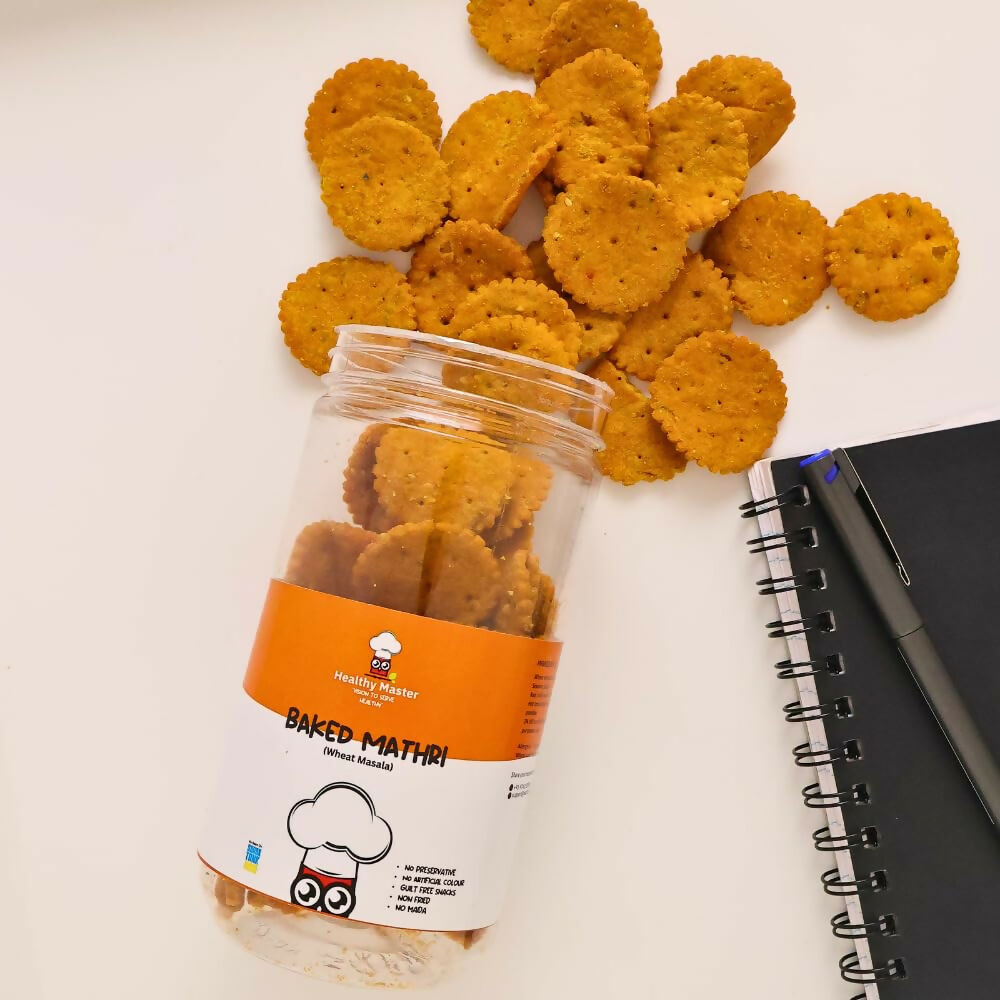 Healthy Master Baked Wheat Masala Mathri Diabetic Friendly Snacks 