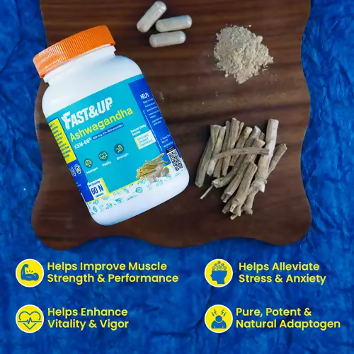 Fast&Up Ashwagandha KSM-66 600mg Capsules - Unflavored - Grab2buy