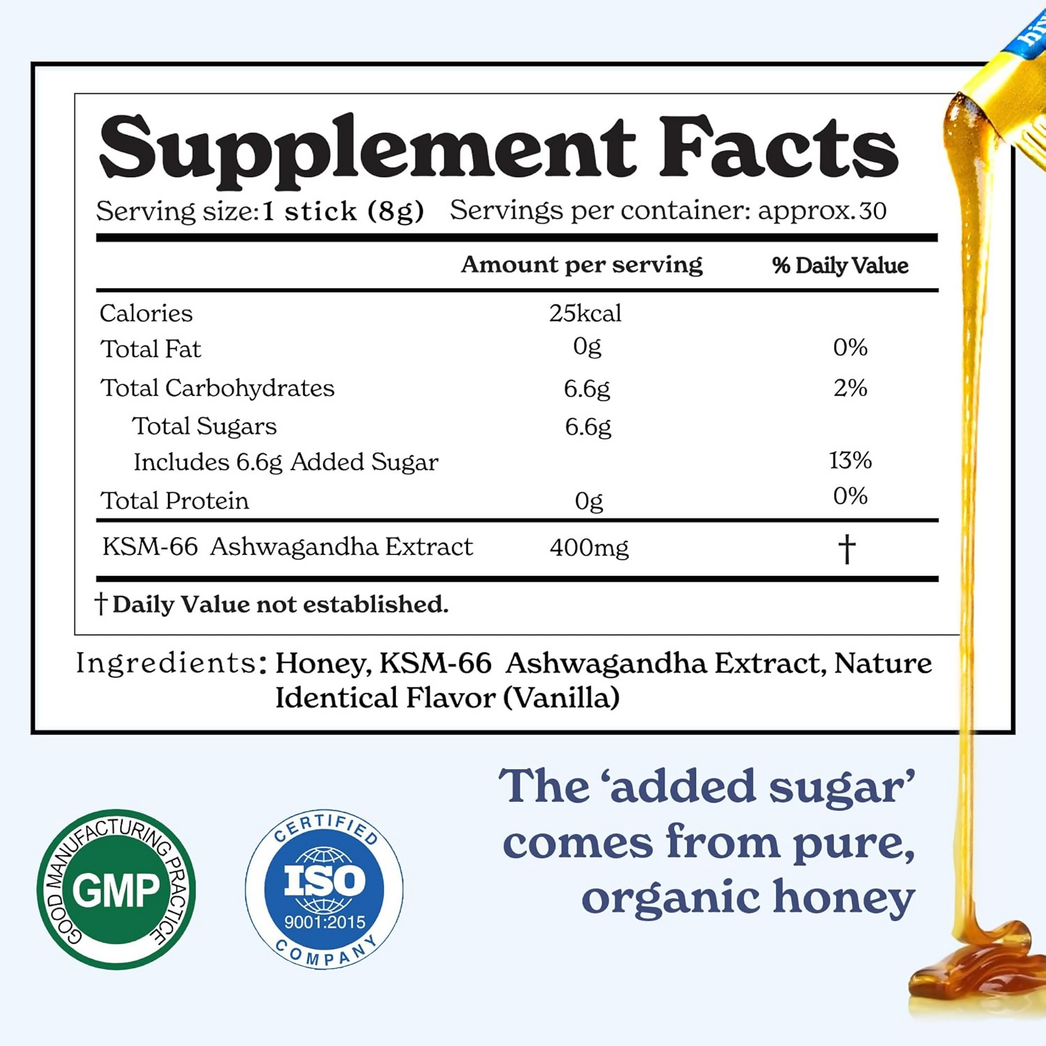 Better Alt KSM-66 Ashwagandha Honey Sticks 