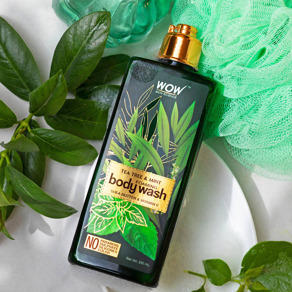 Wow Skin Science Tea Tree & Mint Foaming Body Wash  Grab2Buy Wow Skin Science Grab2Buy