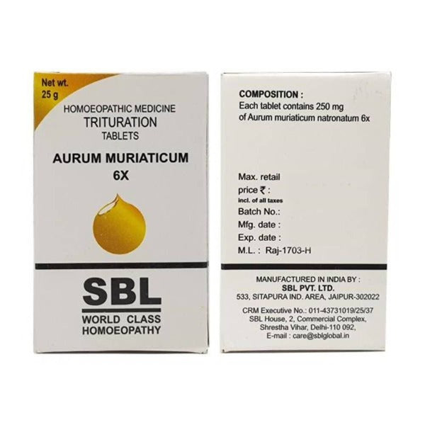 SBL Homeopathy Aurum Muriaticum Natronatum Trituration Tablet 