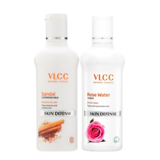 VLCC Sandal Cleansing Milk and rose water toner  Grab2Buy VLCC Grab2Buy