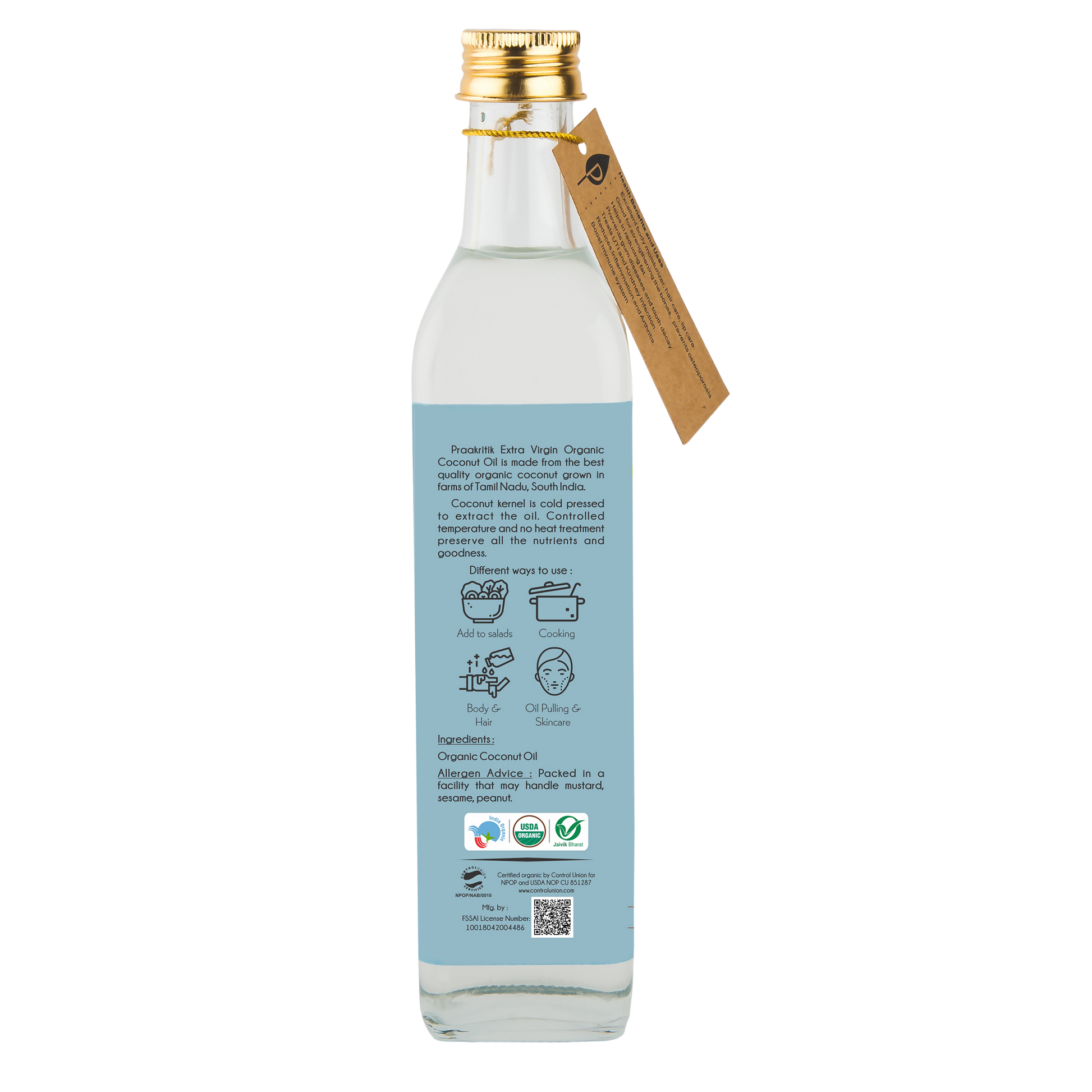 Praakritik Organic Extra Virgin Coconut Oil 