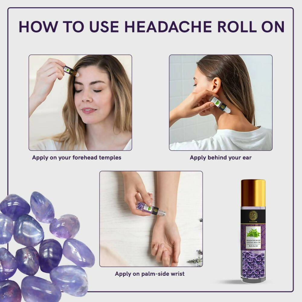 Buddha Natural Crystal Roll-On For Headache Relief 