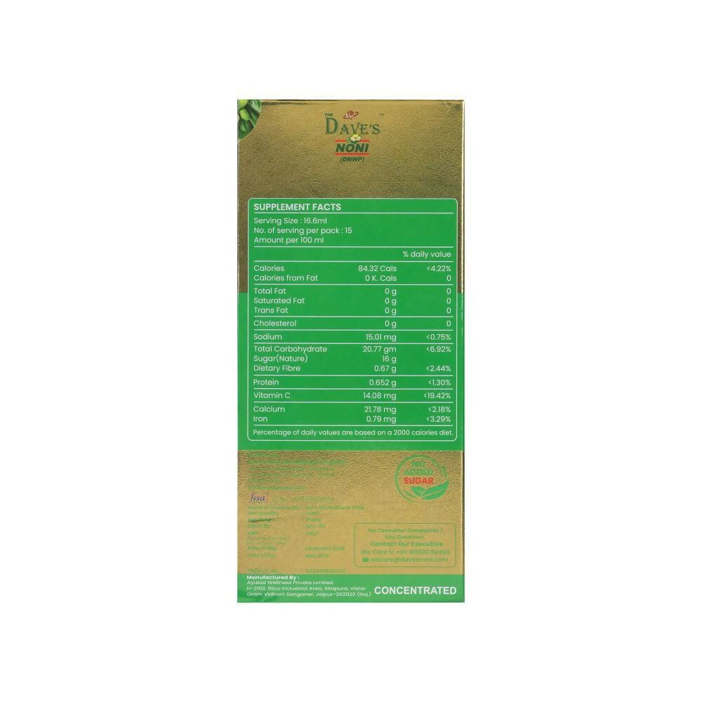 The Dave's Noni Natural & Organic 365 Immunity booster Juice (Noni Juice) 