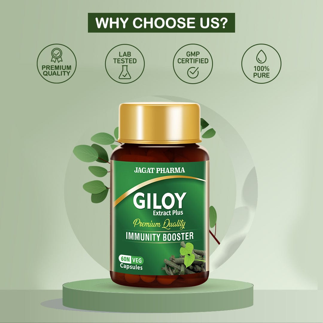 Jagat Pharma Giloy Extract Plus Capsule | Immunity Booster 