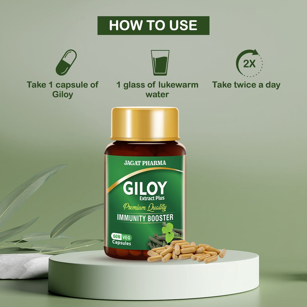 Jagat Pharma Giloy Extract Plus Capsule | Immunity Booster 