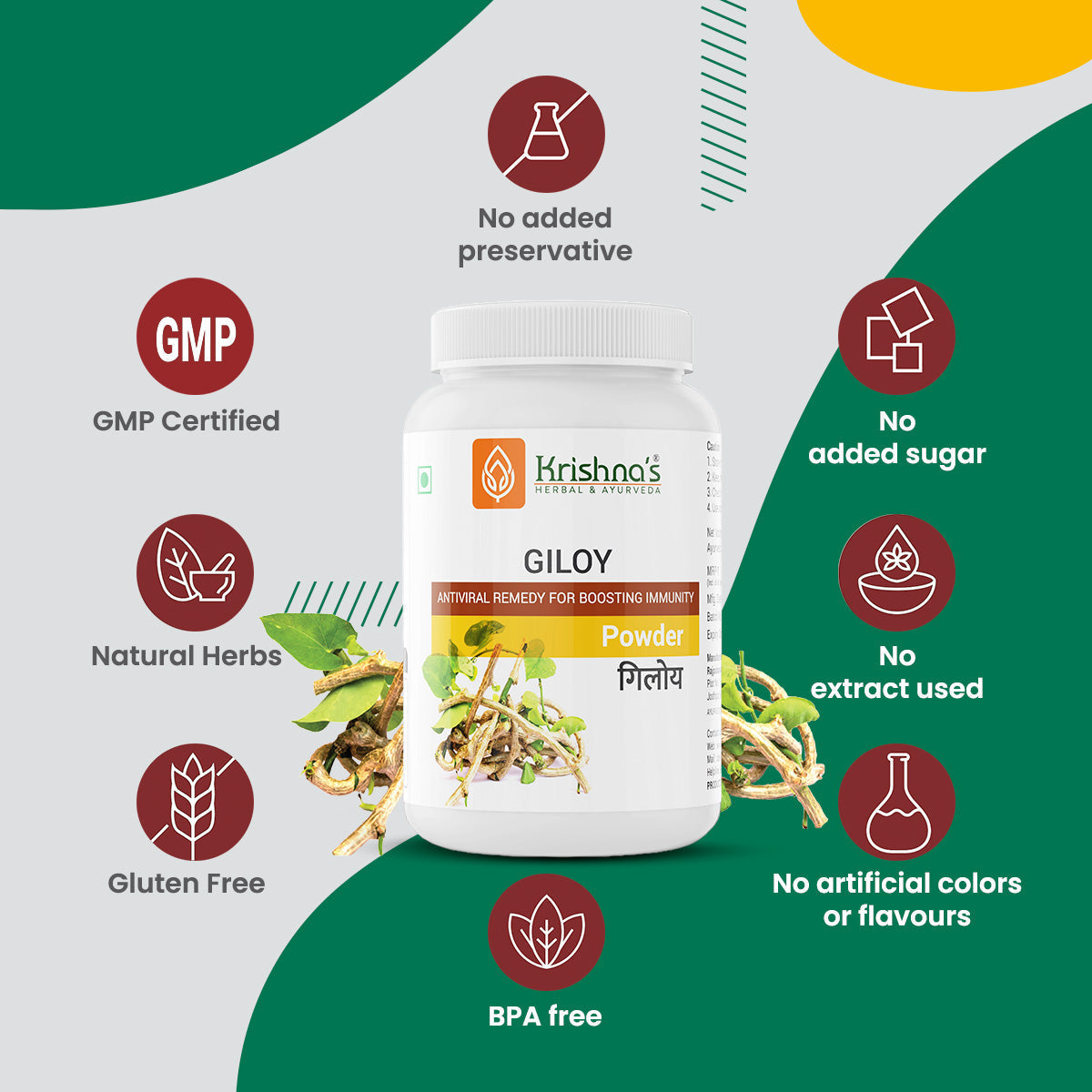 Krishna'S Herbal & Ayurveda Giloy Powder 
