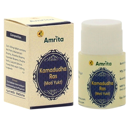 Amrita Kamdudha Ras Moti Tablets 