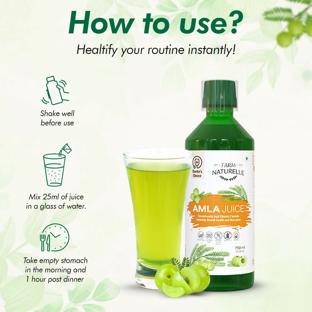 Farm Naturelle Amla Juice - Pure & Herbal for Better Health 