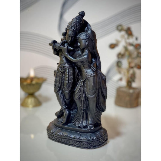 HR Enterprises Black Radha Krishna Idol - Grab2buy