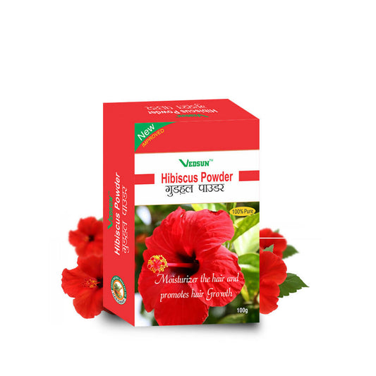 Vedsun Naturals Hibiscous Powder for Face and Skin - Distacart
