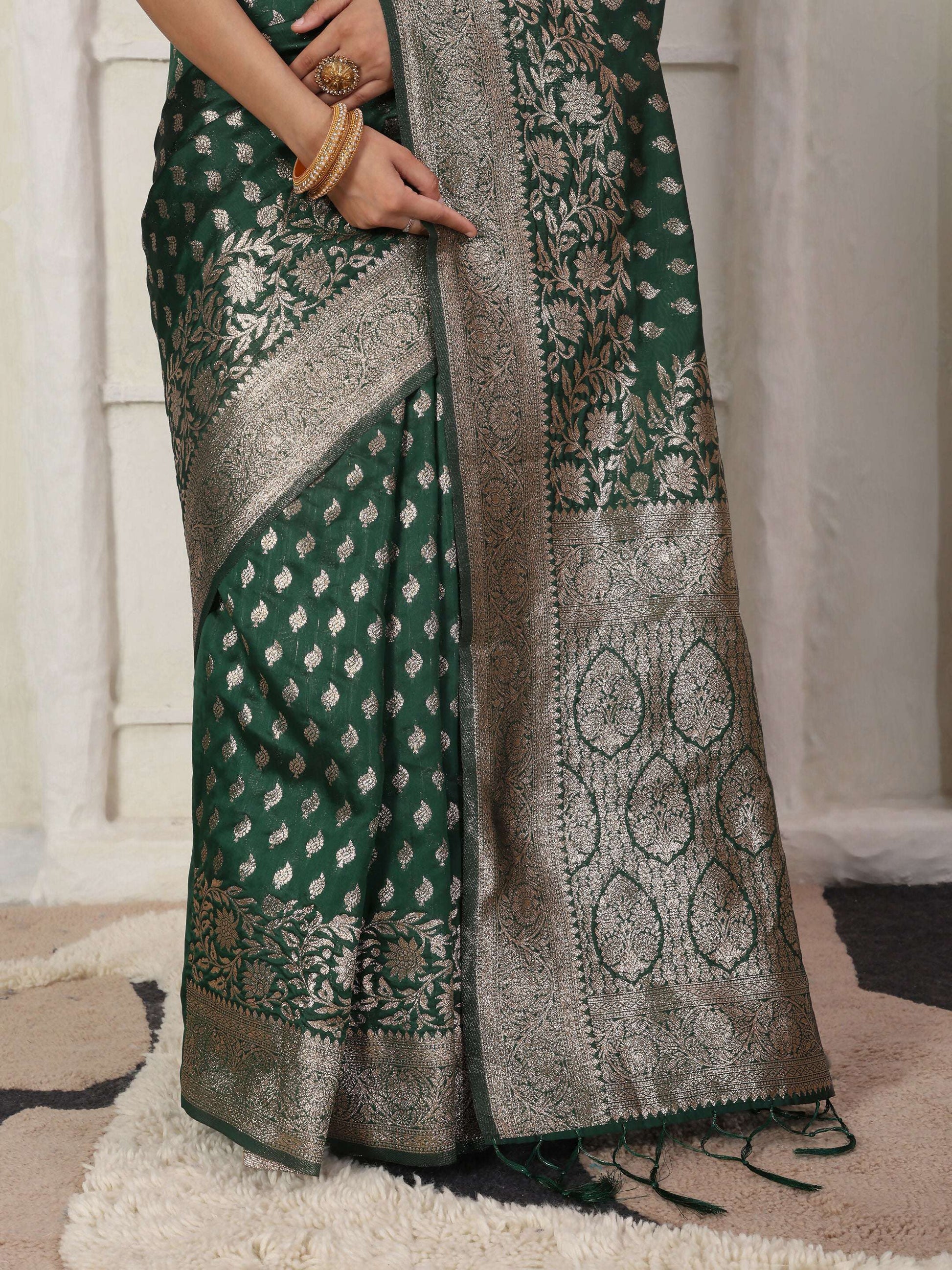 Shree Shyam Fashion Lichi Silk Blue Saree