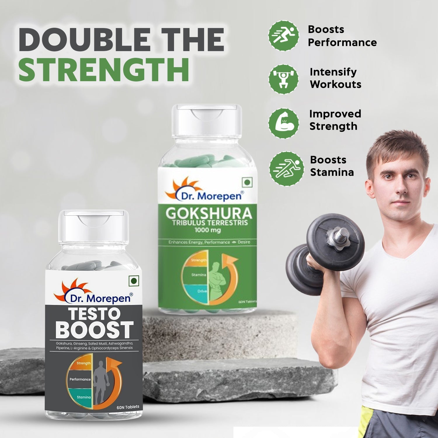 Dr Morpen Gokshura & Testo Boost -Performance Combo Pack 