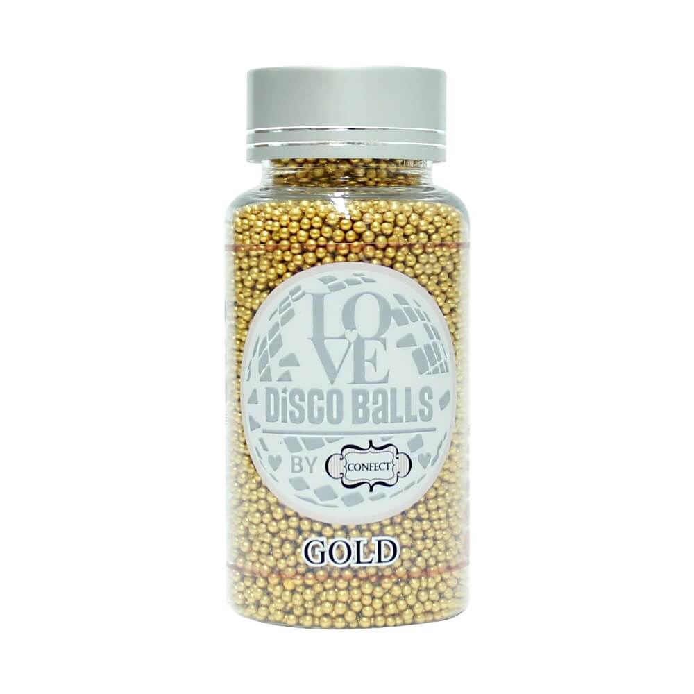 Confect Gold Disco Balls Sprinkles 2 MM