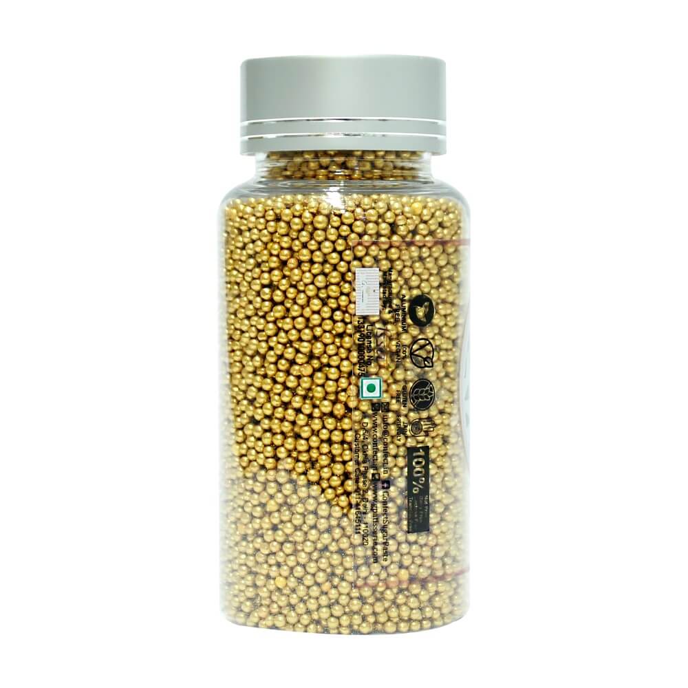 Confect Gold Disco Balls Sprinkles 2 MM