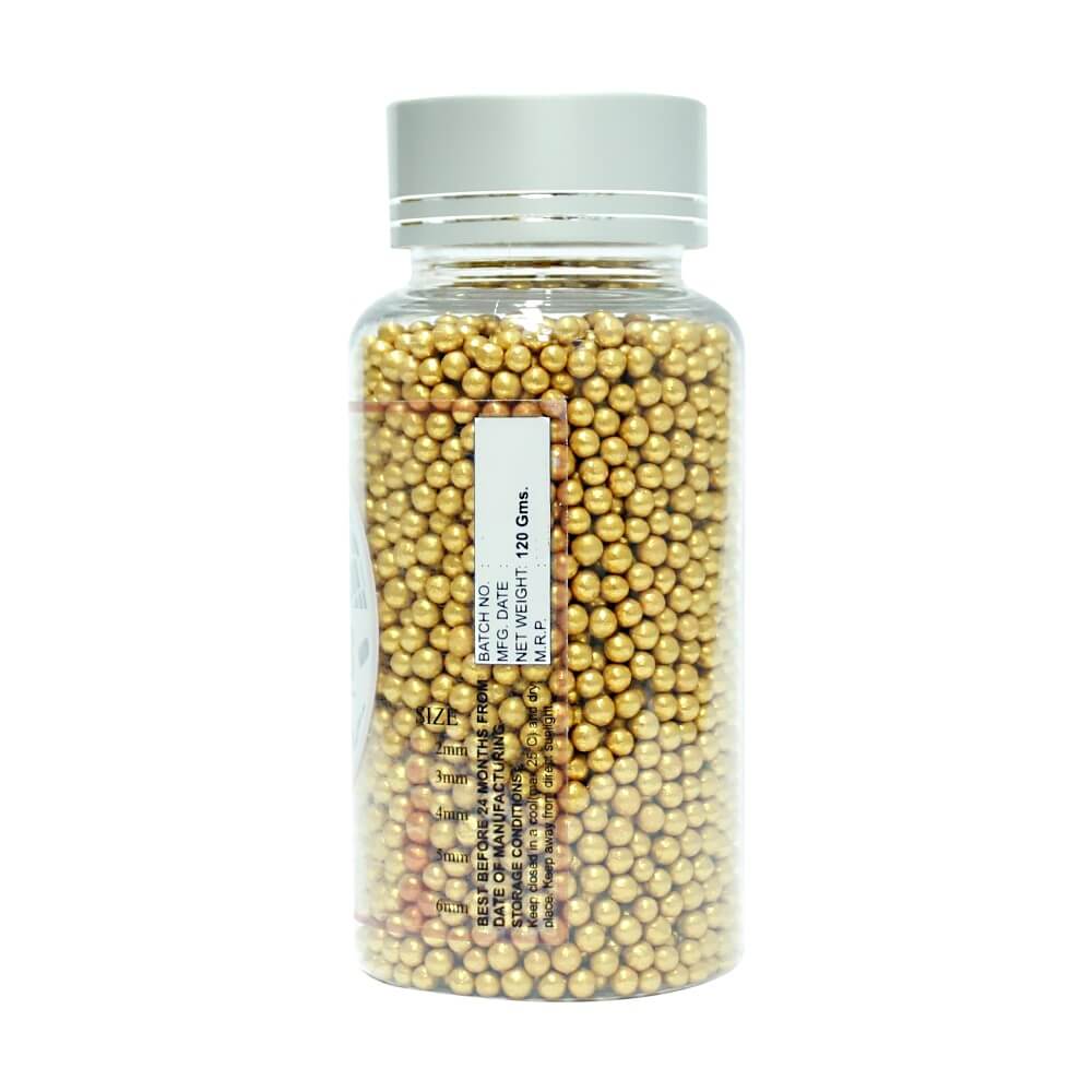 Confect Gold Disco Balls Sprinkles 3 MM