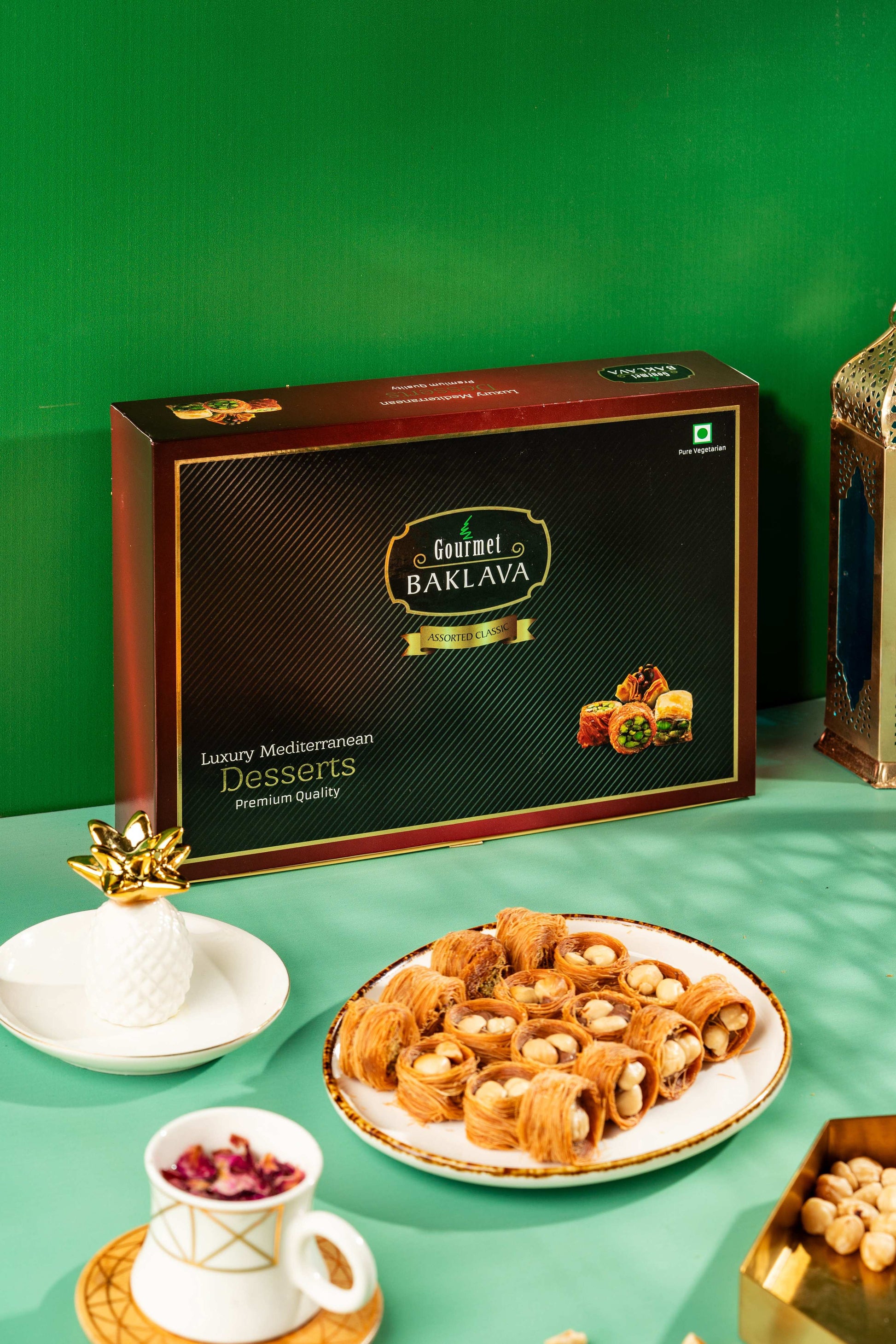 Gourmet Baklava Luxury Gift Box Of Hazelnut Nest Baklava 