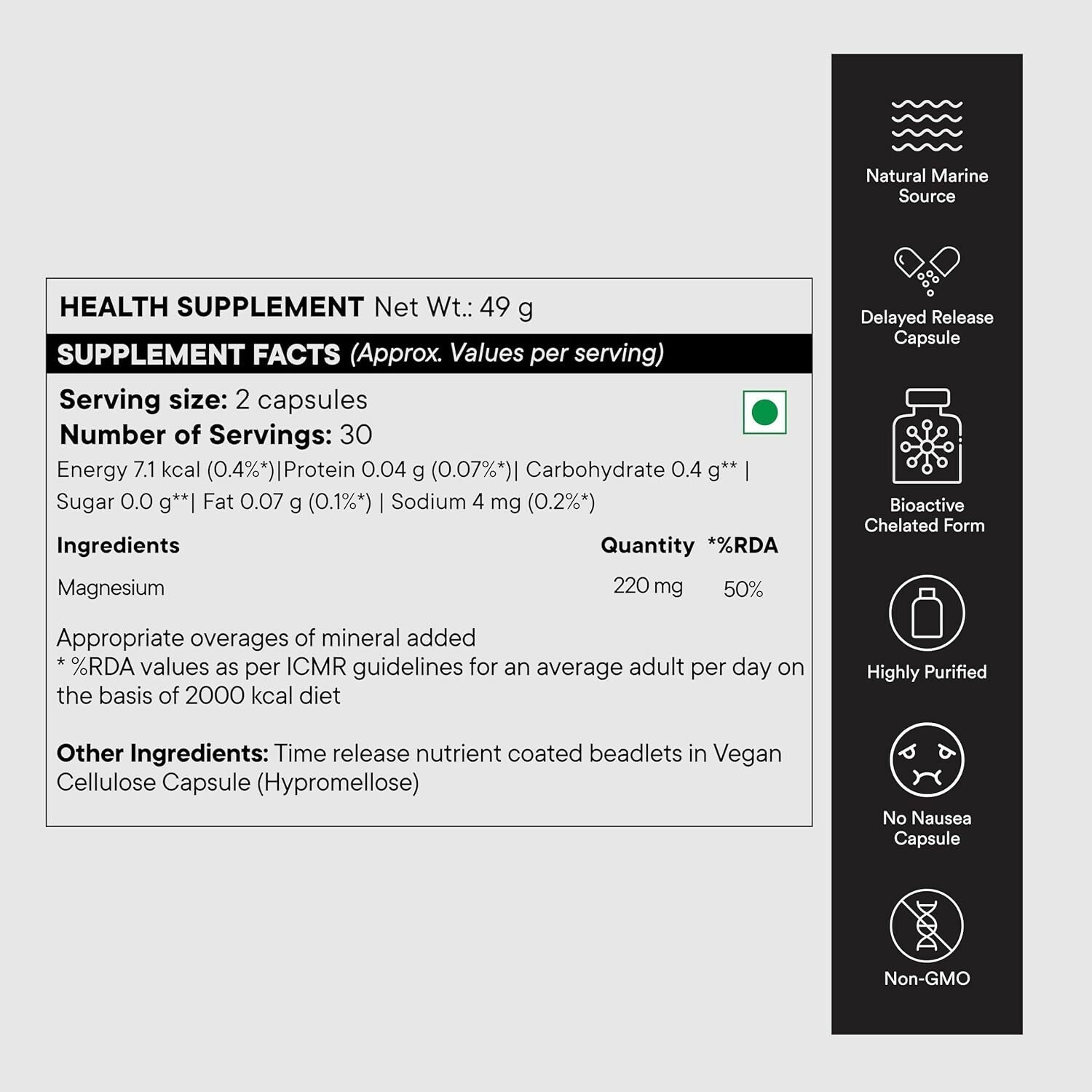 Wellbeing Nutrition Slow Triple Magnesium Complex Capsules 