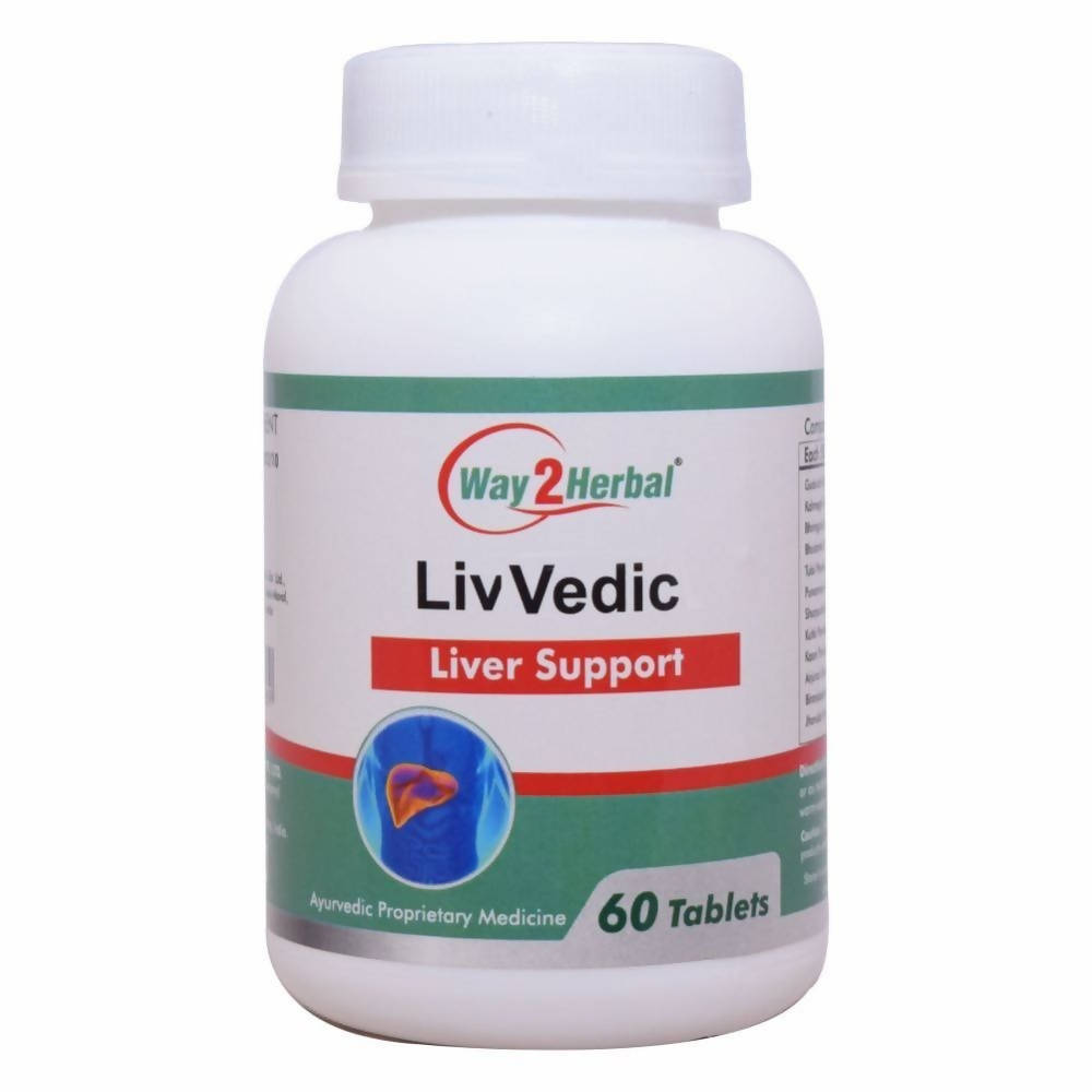 Way2herbal Livvedic Liver Support Tablets 