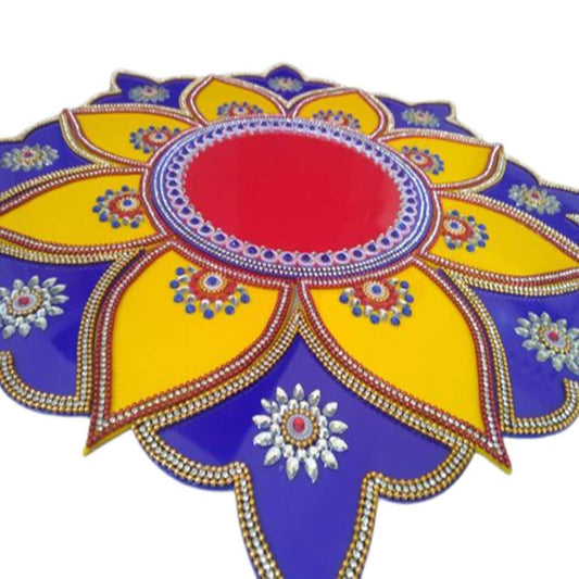 Kundan HandiKrafts Marble Acrylic Multi Color Rangoli - Grab2buy