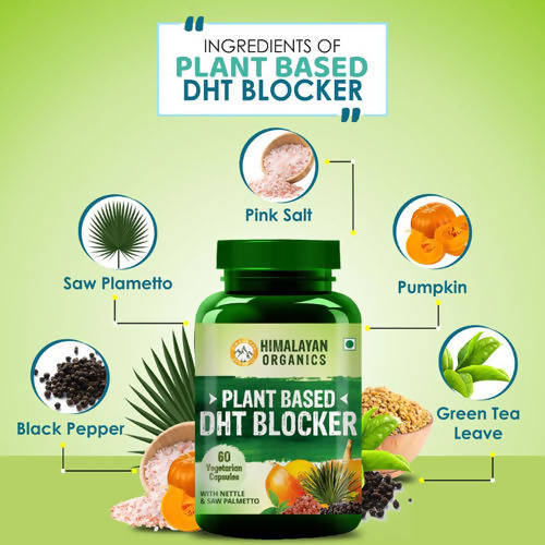 Himalayan Organics Plant Based DHT Blocker Vegetarian Capsules 