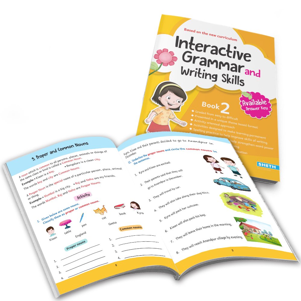 Grade 2 Ultimate English Combo Practice Workbooks Set of 4: Grammar, Writing Skills, Olympiad Prep, and Gear Up English| Ages 7-8 Years 
