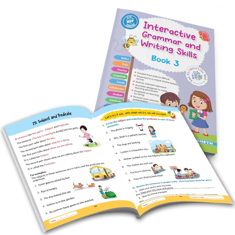 Grade 3 Ultimate English Combo Practice Workbooks Set of 4: Grammar, Writing Skills, Olympiad Prep, and Gear Up English| Ages 8-9 Years 