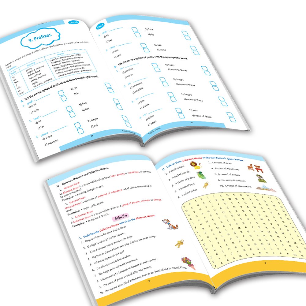 Grade 4 Ultimate English Combo Practice Workbooks Set of 4: NEP Based Interactive Grammar & Writing Skills, Olympiad Prep| Ages 8-10 Years 
