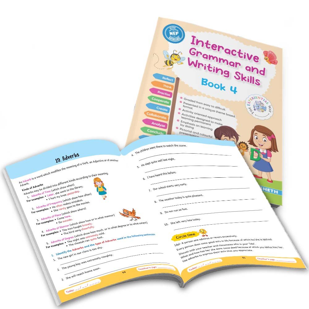Grade 4 Ultimate English Combo Practice Workbooks Set of 4: NEP Based Interactive Grammar & Writing Skills, Olympiad Prep| Ages 8-10 Years 