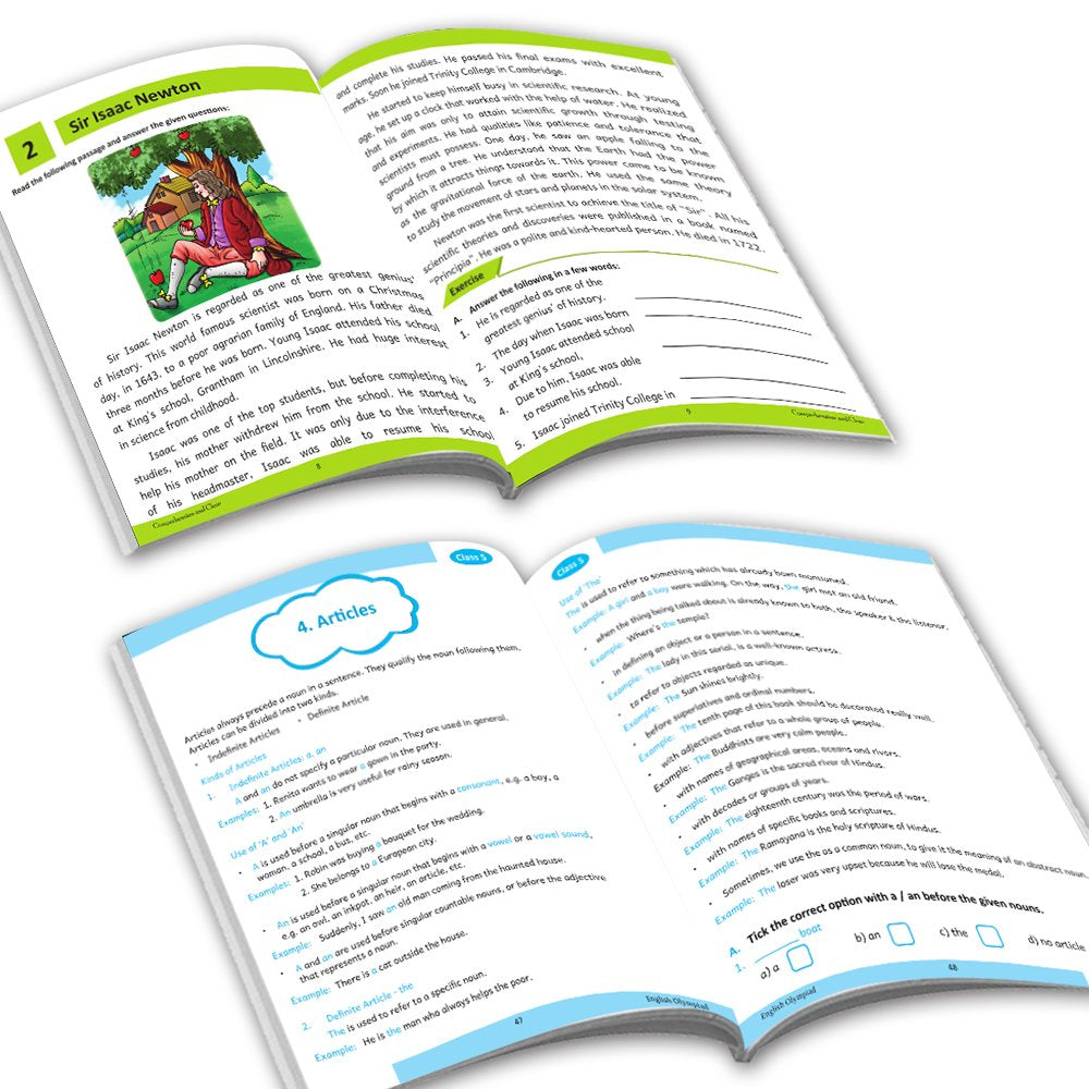 Grade 5 Ultimate English Combo Practice Workbooks Set of 4: NEP Based Interactive Grammar & Writing Skills, Olympiad Prep| Ages 10-11 Years 