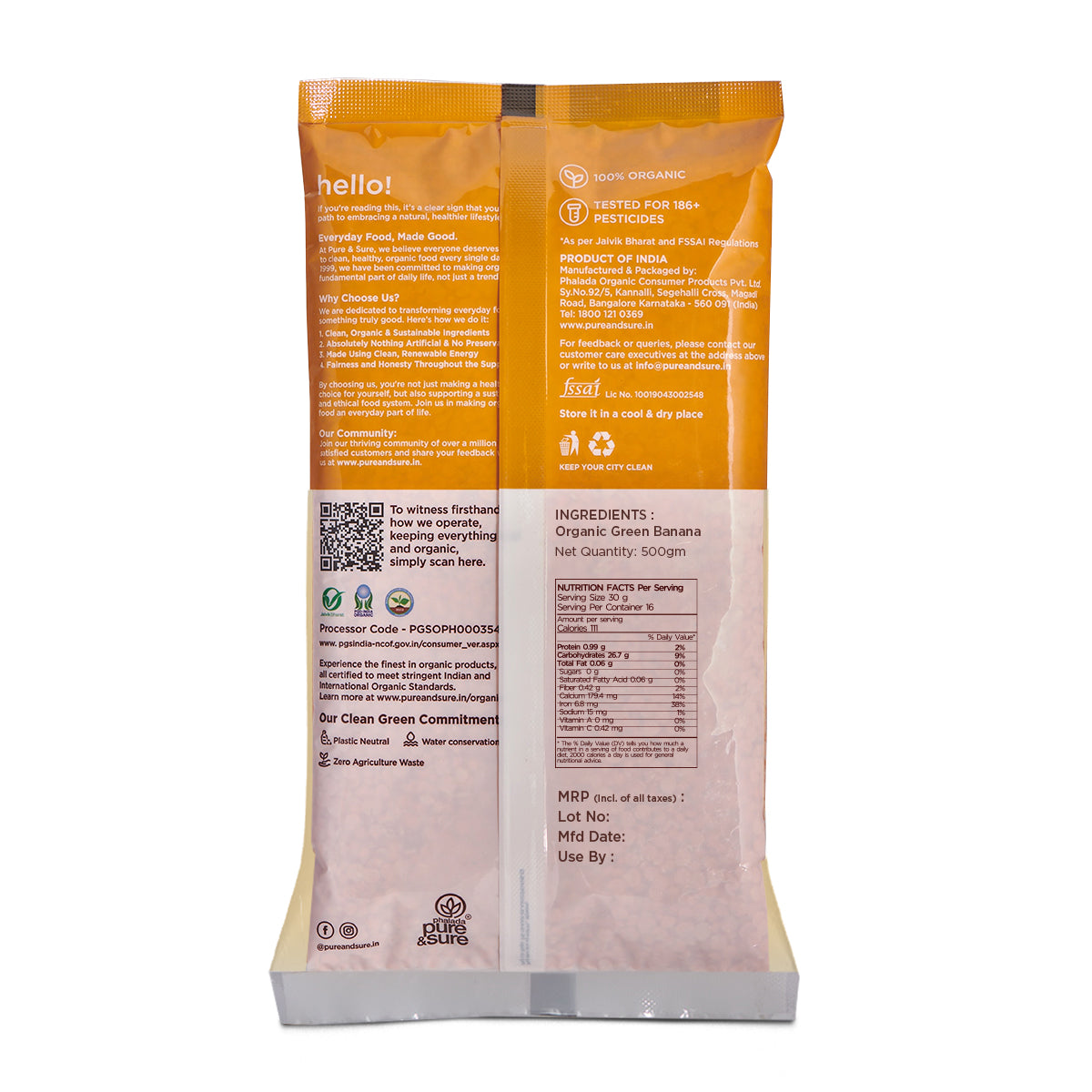 Pure & Sure Organic Green Banana Flour