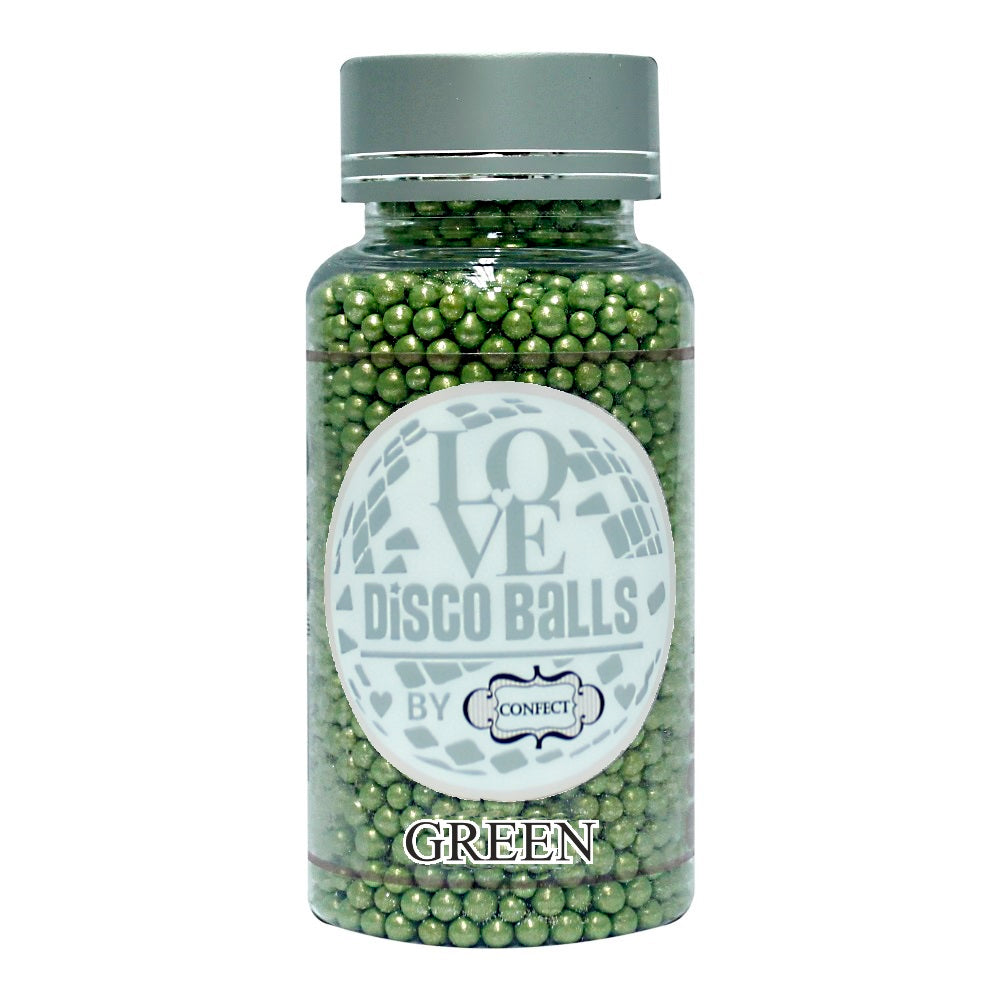Confect Green Disco Balls Sprinkles 5 MM