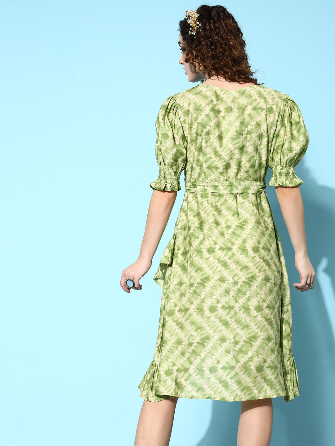 Yufta Green Midi Dress  Grab2Buy Yufta Grab2Buy