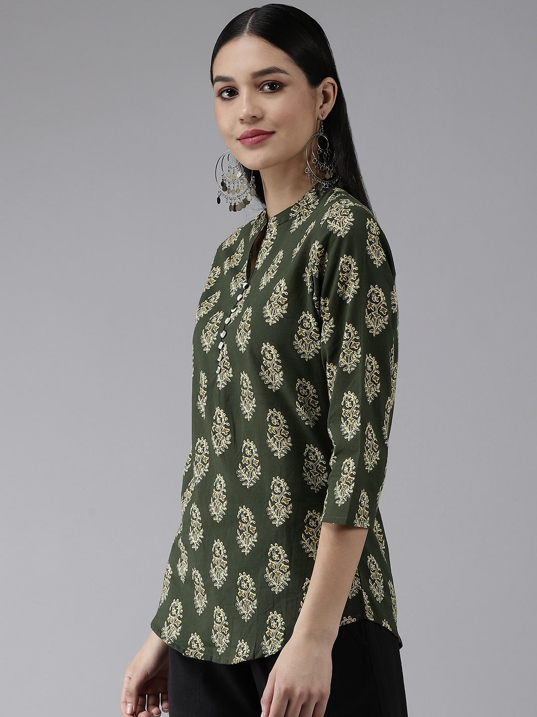Yufta Green Printed Top  Grab2Buy Yufta Grab2Buy