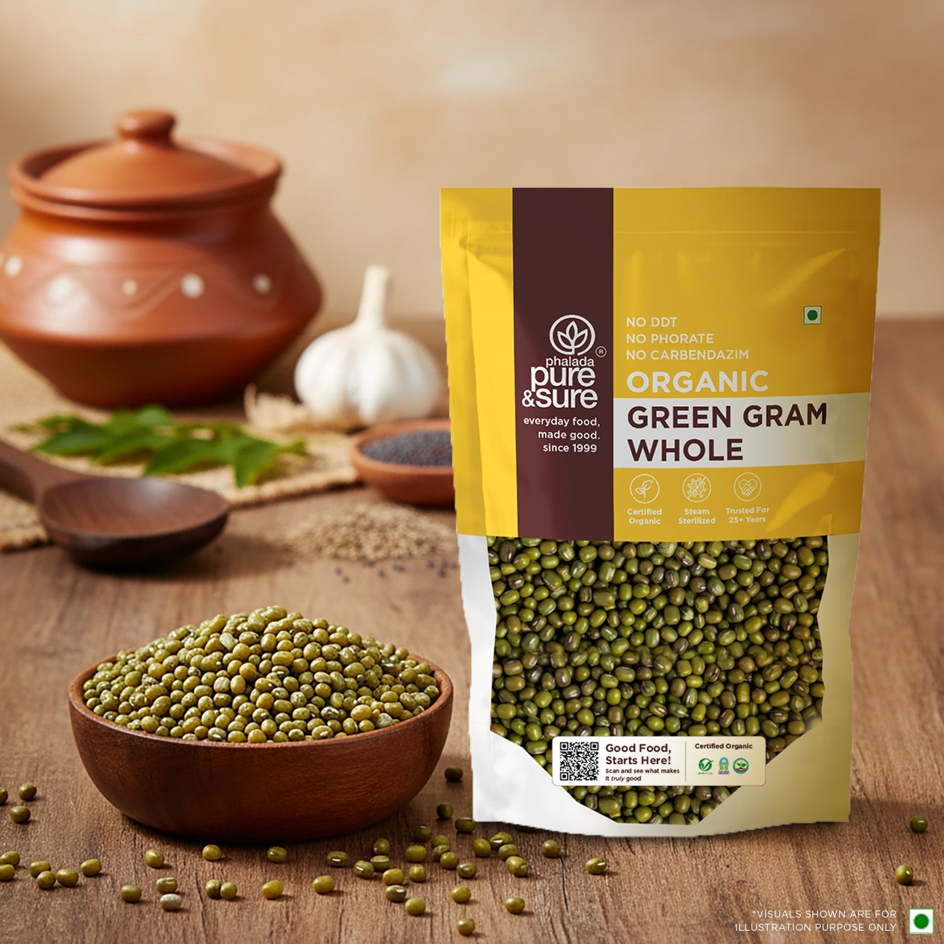 Pure & Sure Organic Green Gram Whole