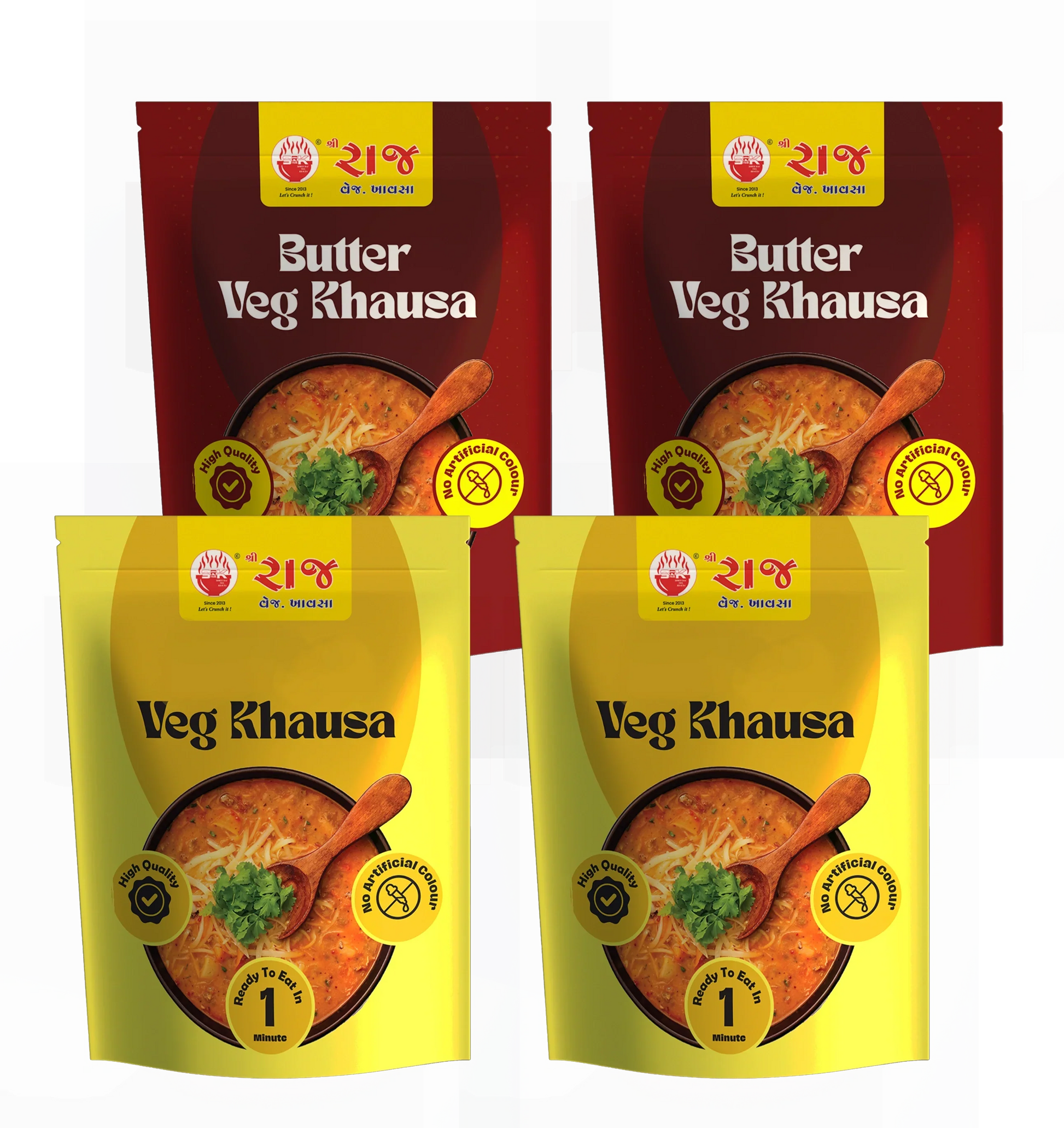 4 Khausa combo (2 Regular & 2 Butter) 