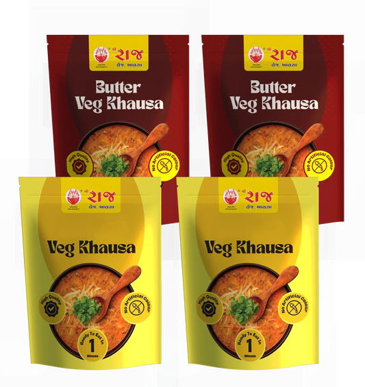 4 Khausa combo (2 Regular & 2 Butter) 