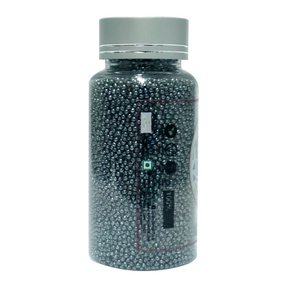 Confect Gun Metal Disco Balls Sprinkles 2 MM
