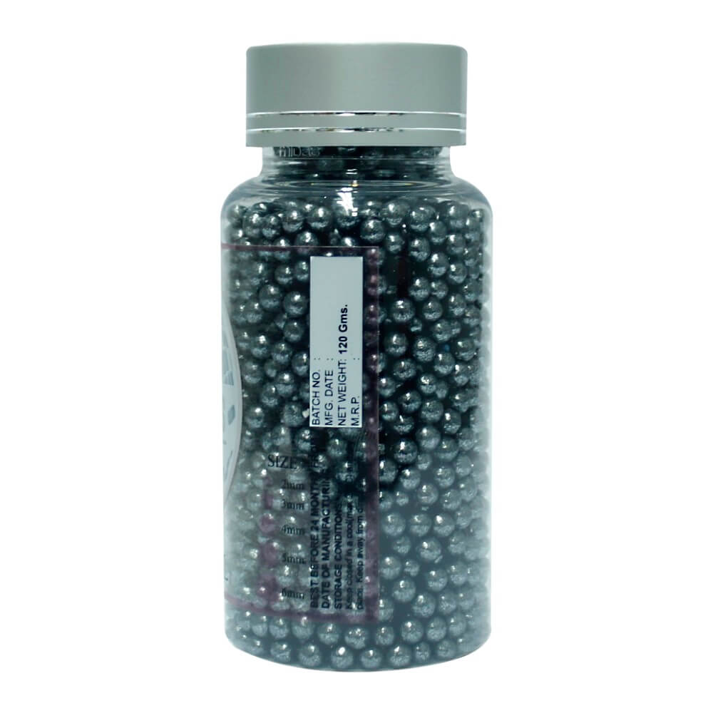 Confect Gun Metal Disco Balls Sprinkles 3 MM