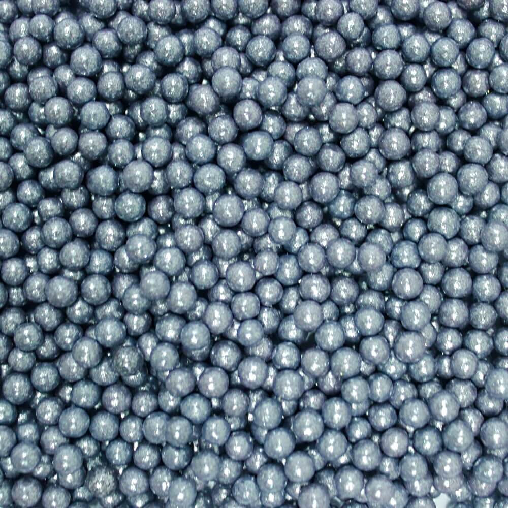 Confect Gun Metal Disco Balls Sprinkles 6 MM